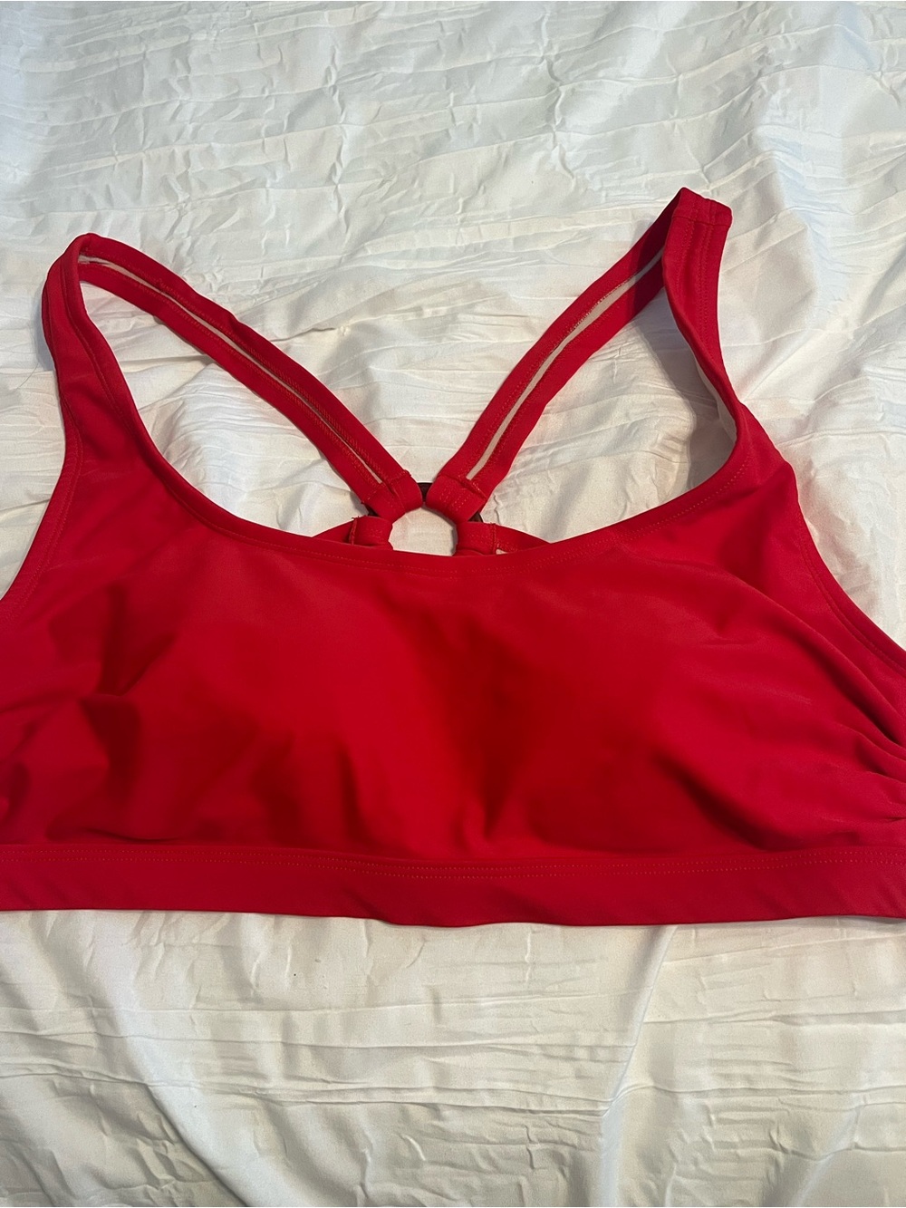 Kona Sol Red Ring-Back Sport Bikini Top
